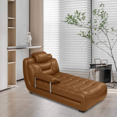 Leather chaise recliner hot sale